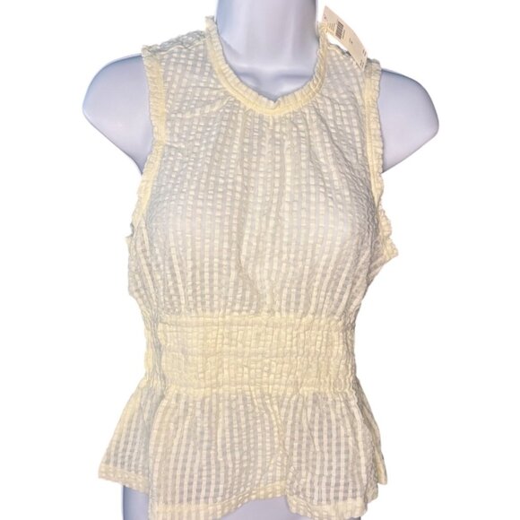 Anthropologie Maeve Smocked Halter Top Ivory, size M NEW - Picture 5 of 9